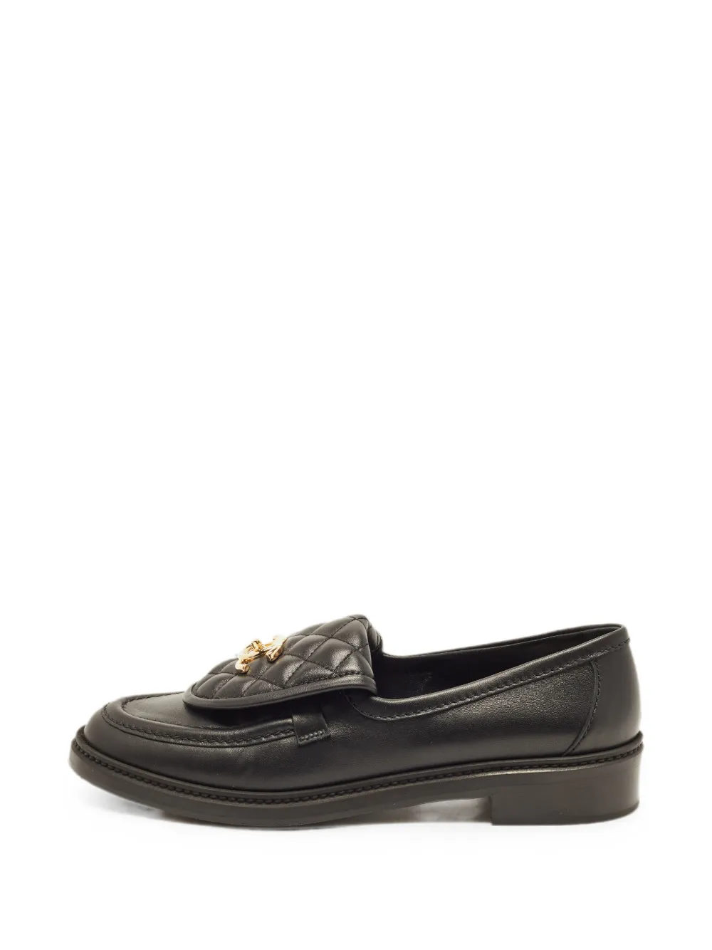CHANEL Pre-Owned Interlocking CC diamond-quilted loafers - Schwarz