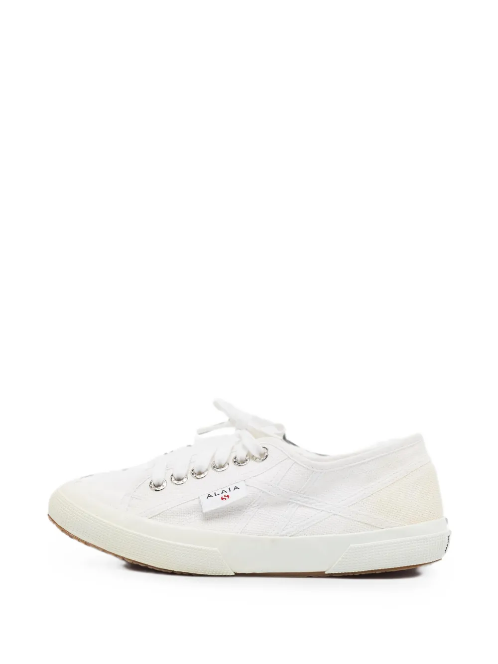 Alaïa Pre-Owned Superga lace-up sneakers - Weiß