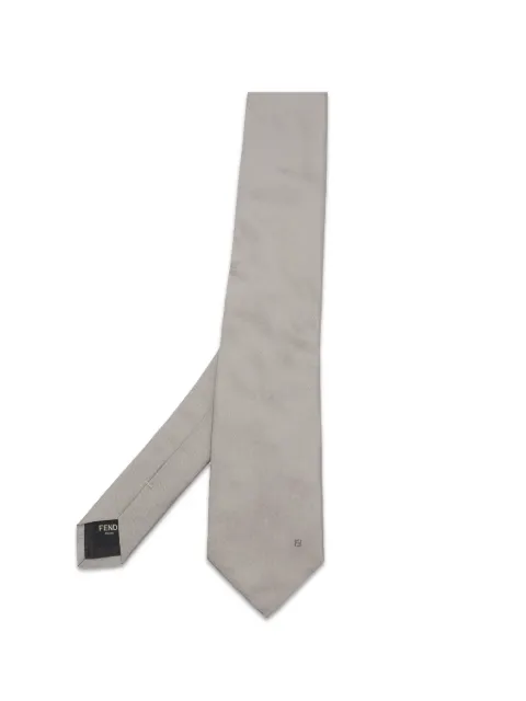 Fendi Pre-Owned Logo embroidered silk tie