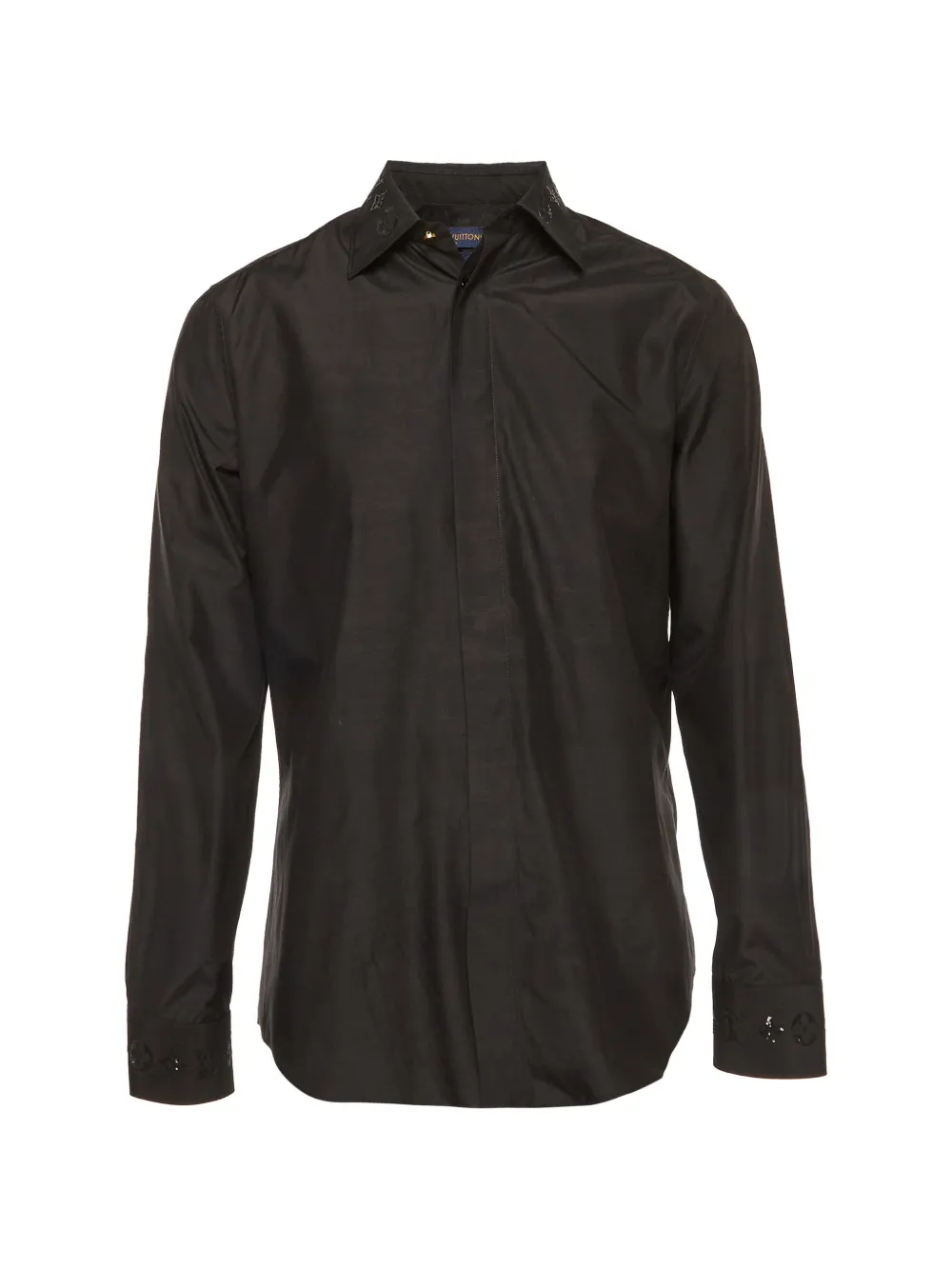 Louis Vuitton Pre-Owned sequin-embroidered logo shirt - Nero