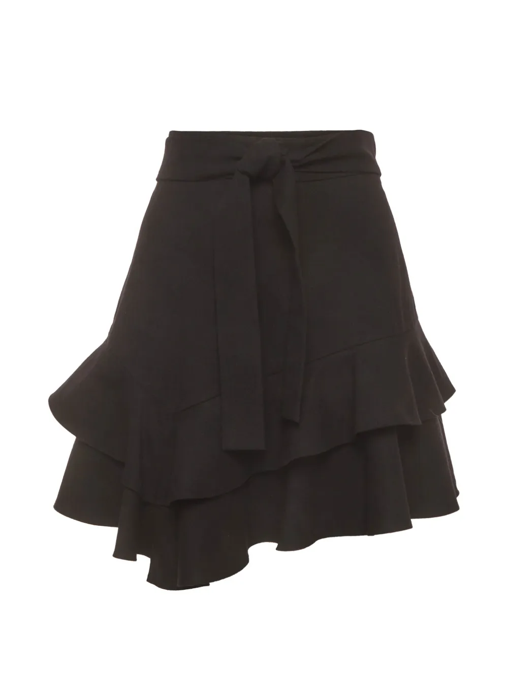 Maje asymmetric ruffled mini skirt - Schwarz