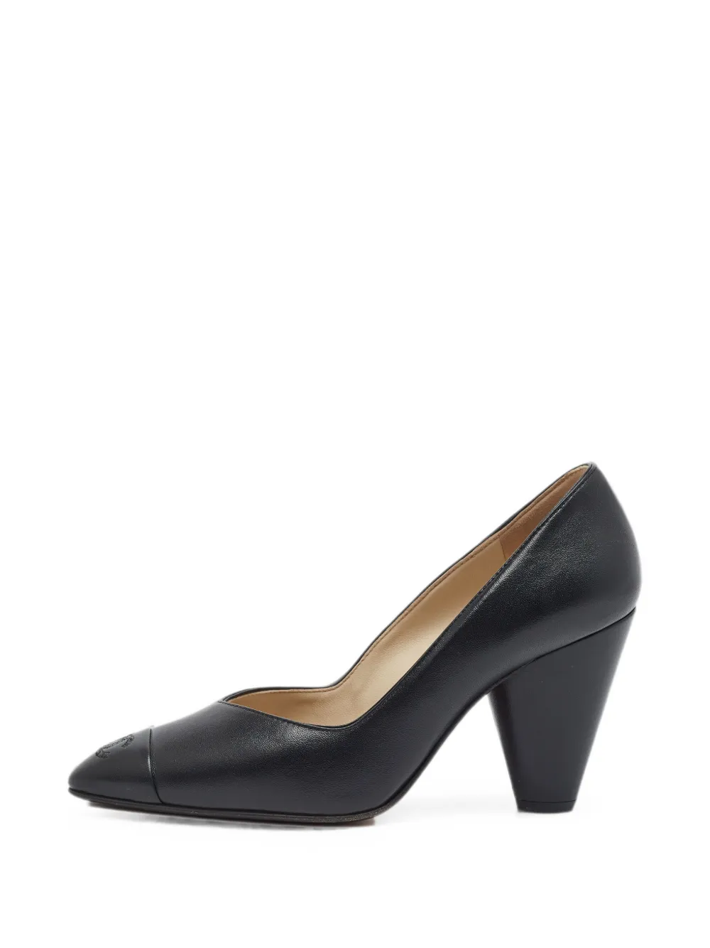 CHANEL Pre-Owned CC pointed-toe heeled pumps - Schwarz