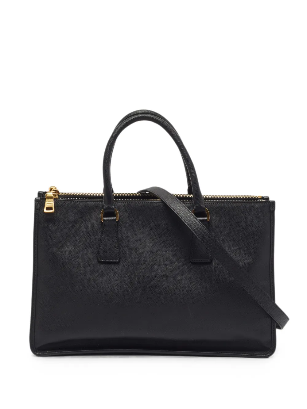 Prada Pre-Owned logo-plaque double-zip handbag - Schwarz