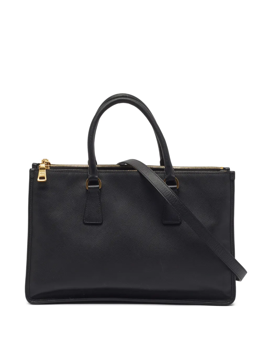 Prada Pre-Owned logo-plaque double-zip handbag - Nero