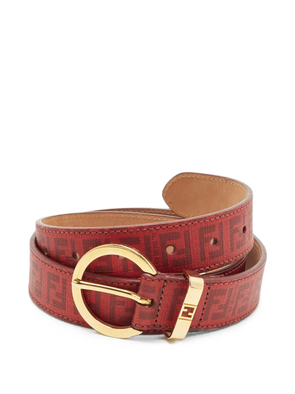Fendi Pre-Owned Cintura con fibbia Zucca 2012 - Rosso
