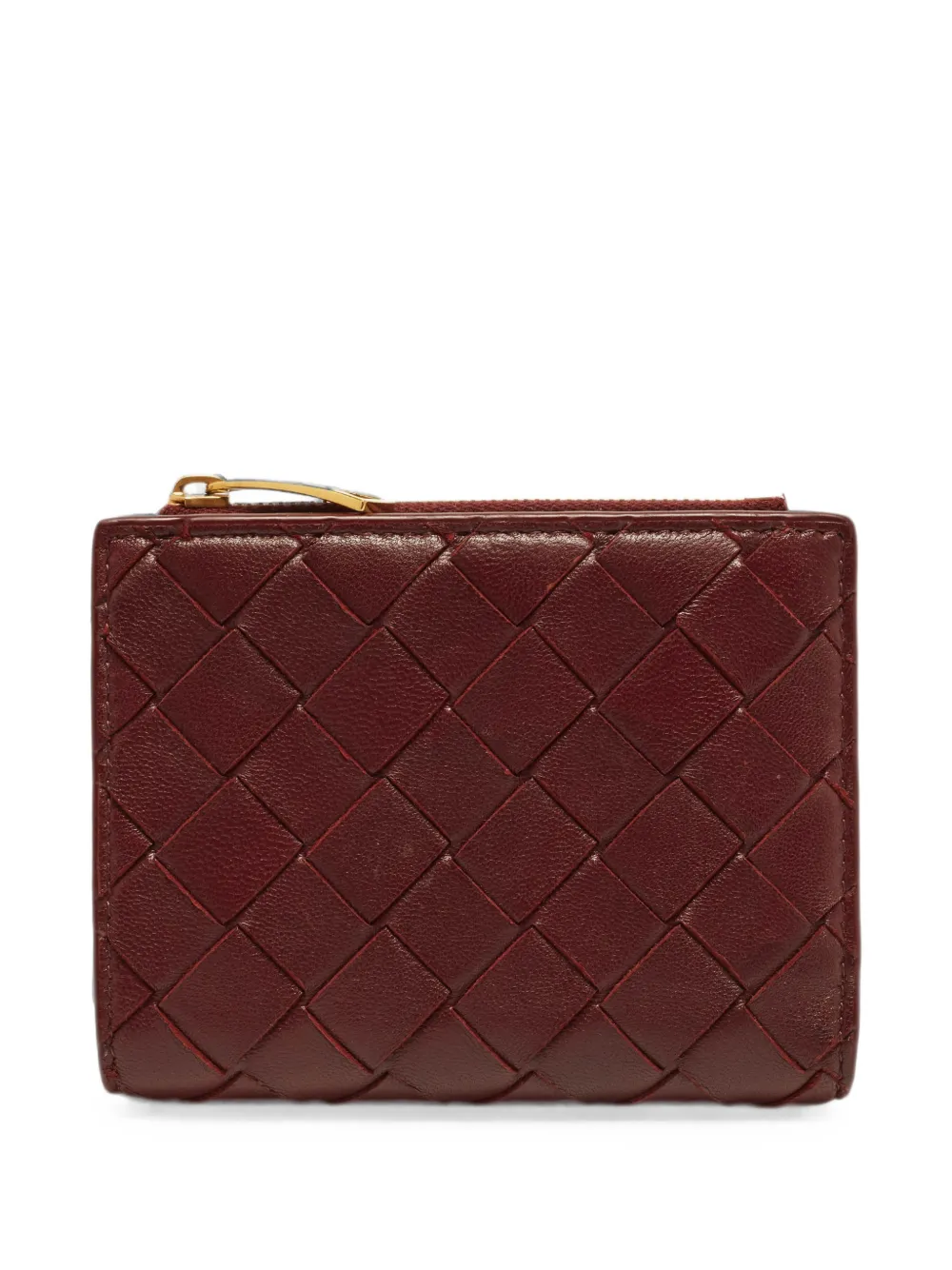 Bottega Veneta Pre-Owned Intrecciato bifold leather wallet - Rosso