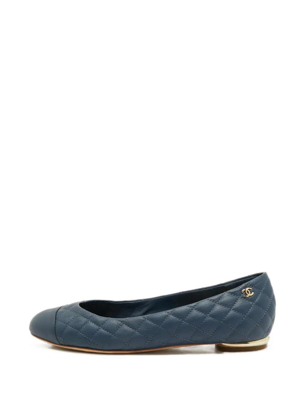 CHANEL Pre-Owned quilted CC ballet flats - Blau