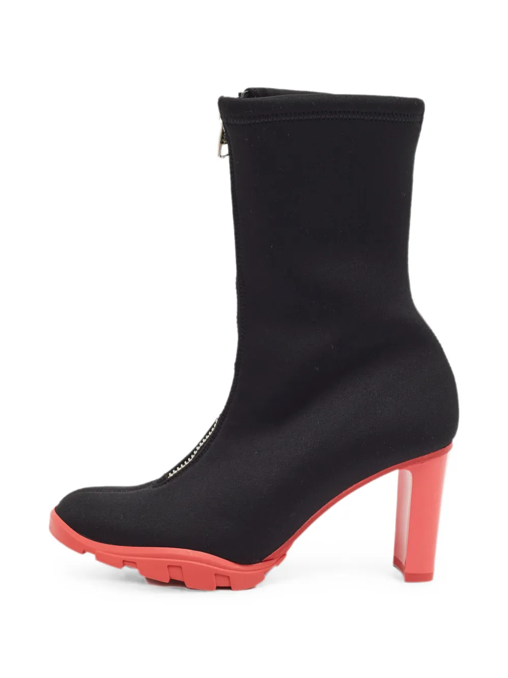 Pre-owned Alexander Mcqueen Tread Scuba Ankle Boots In Black