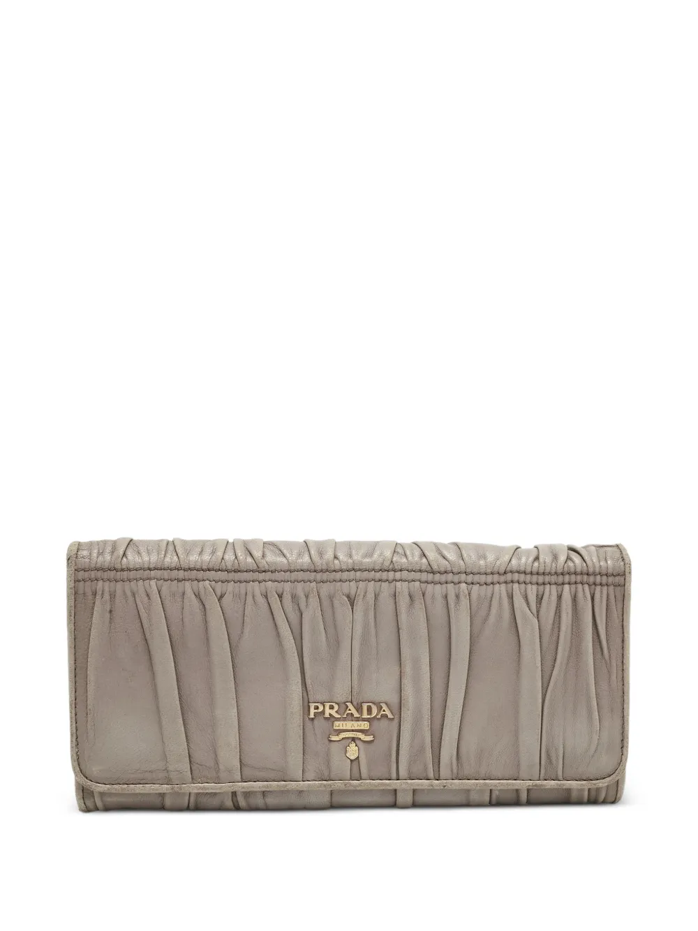 Prada Pre-Owned pleated continental wallet - Toni neutri