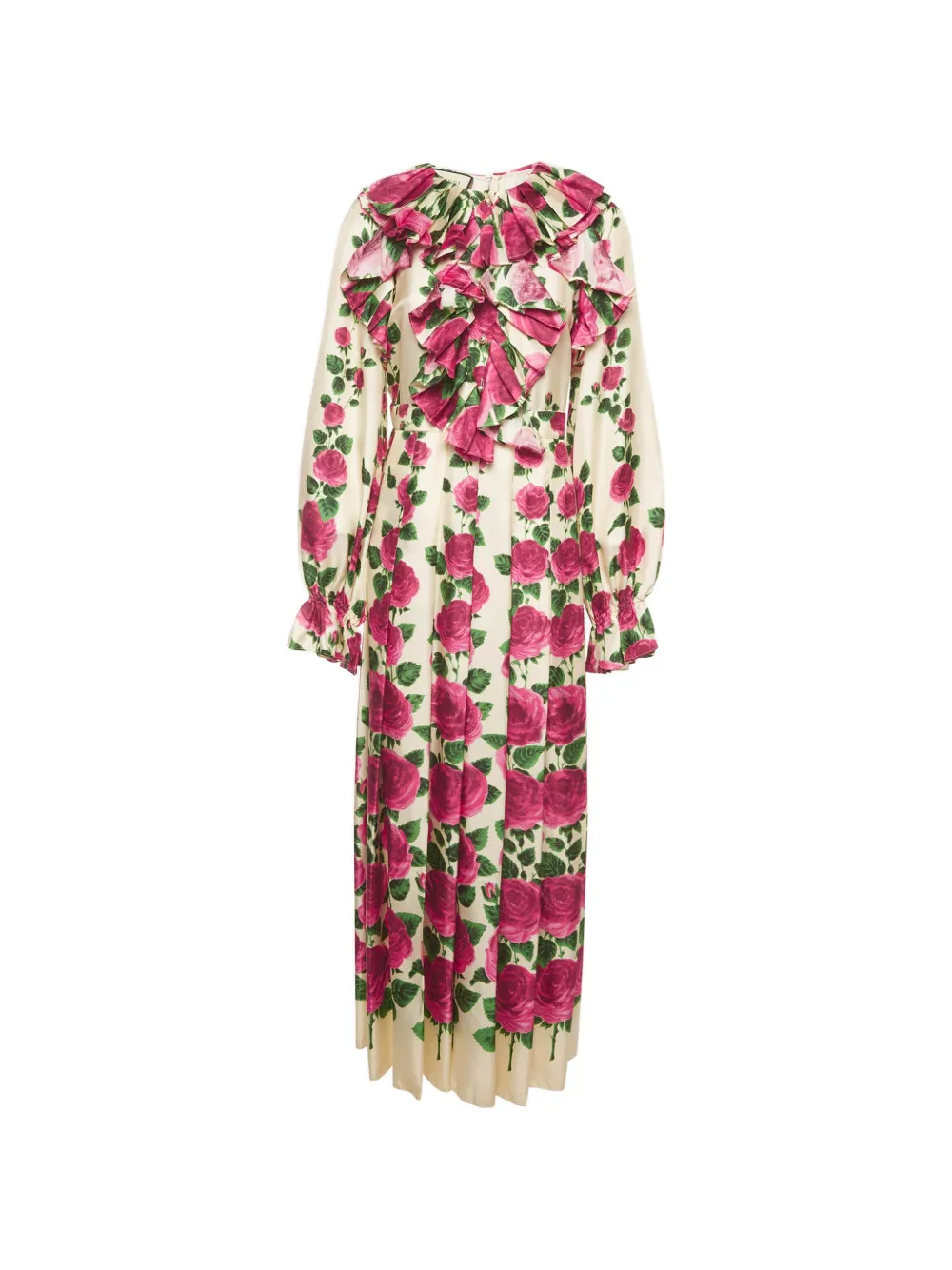 Gucci Pre-Owned Rose Garden ruffled maxi dress - Toni neutri