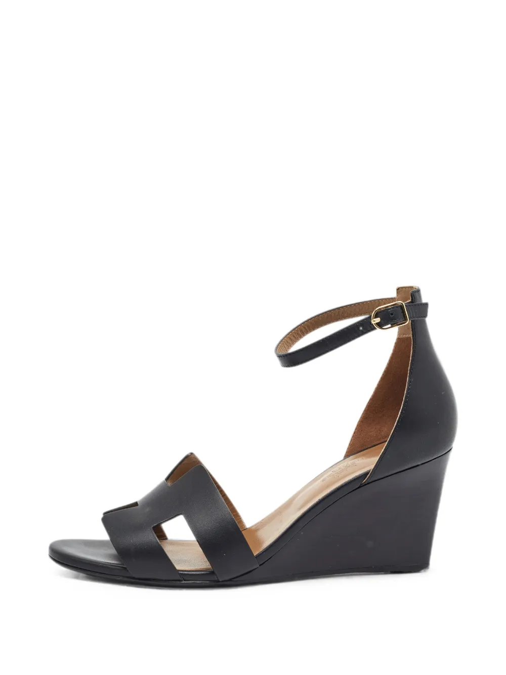 Hermès Pre-Owned Legend H-shaped wedge sandals - Schwarz