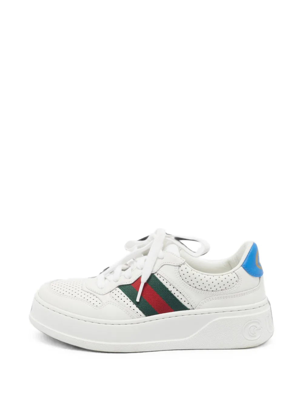 Gucci Pre-Owned Chunky B perforated sneakers - Weiß