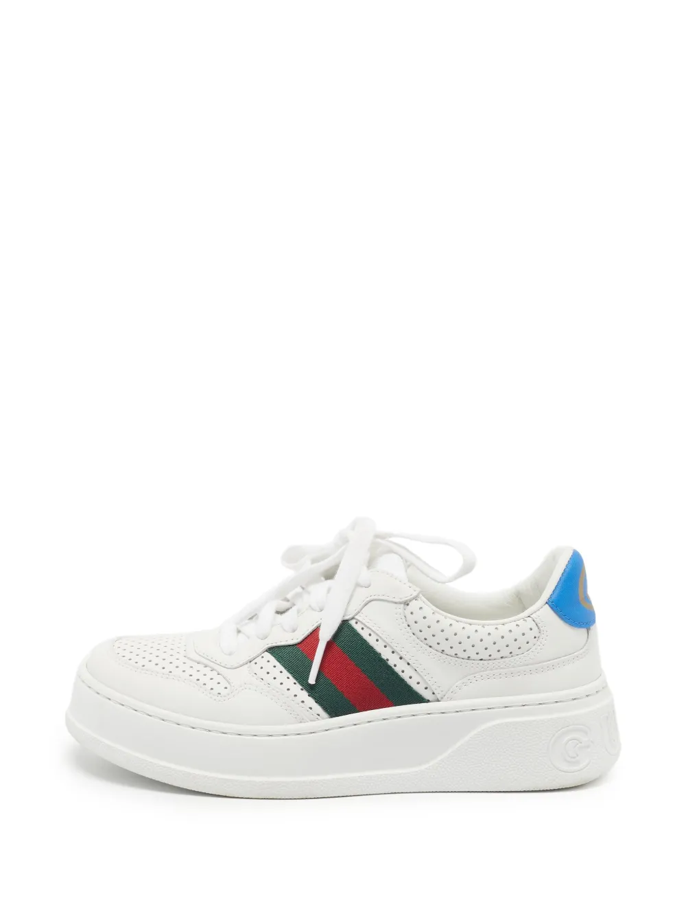 Gucci Pre-Owned Chunky B perforated sneakers - Bianco