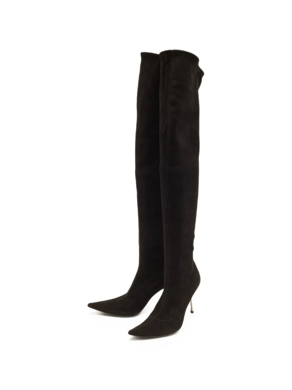 Sergio Rossi pointed-toe knee-high boots - Schwarz