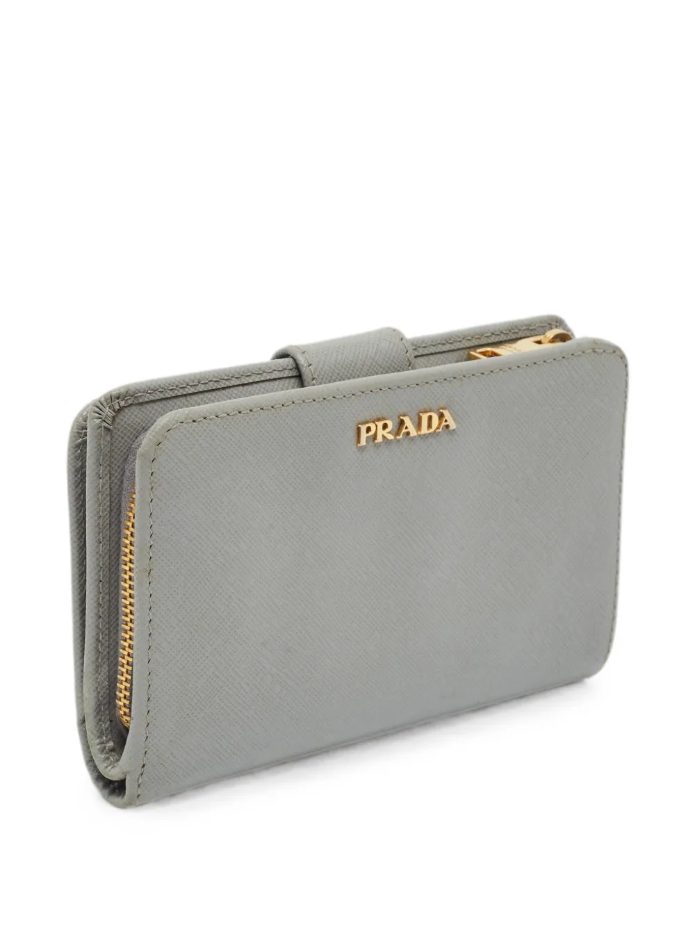 Prada Pre-Owned Flap French saffiano leather wallet - Grigio
