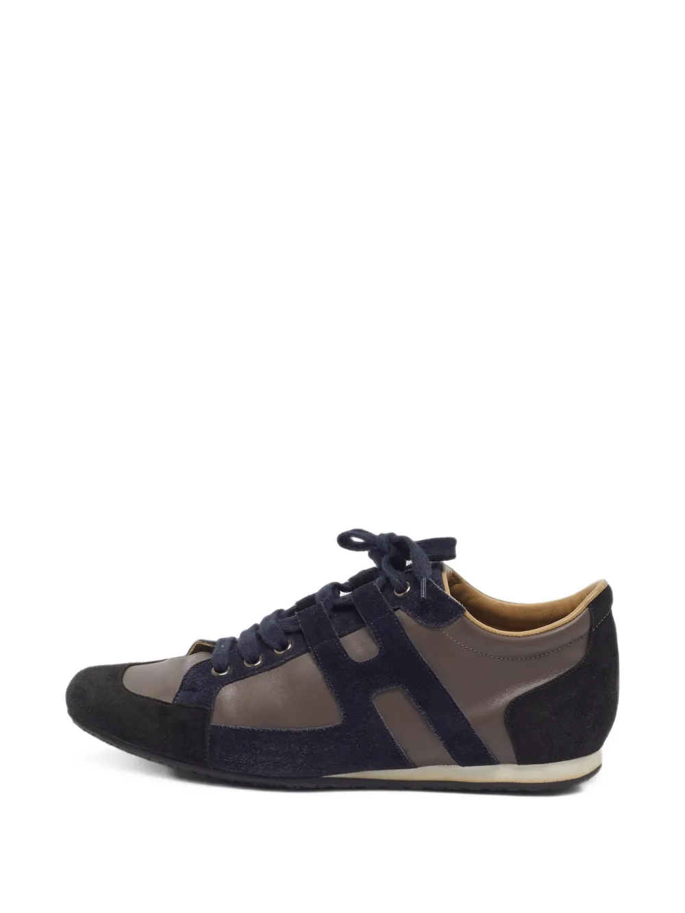 Hermès Pre-Owned Tie Break panelled sneakers - Braun