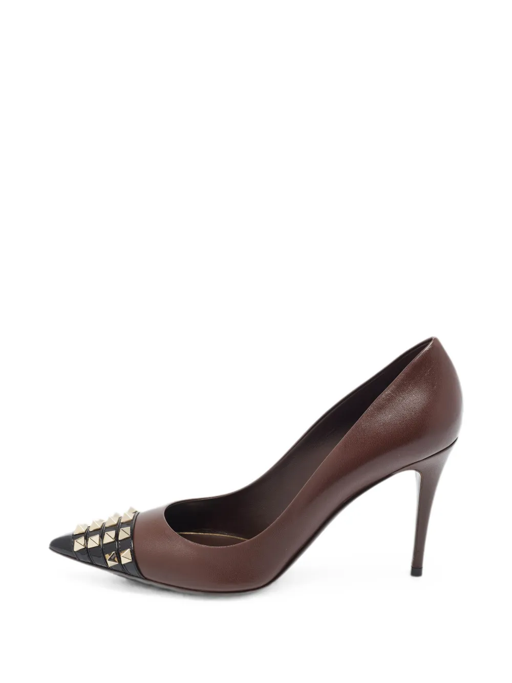 Valentino Garavani Pre-Owned Alcove studded pumps - Braun
