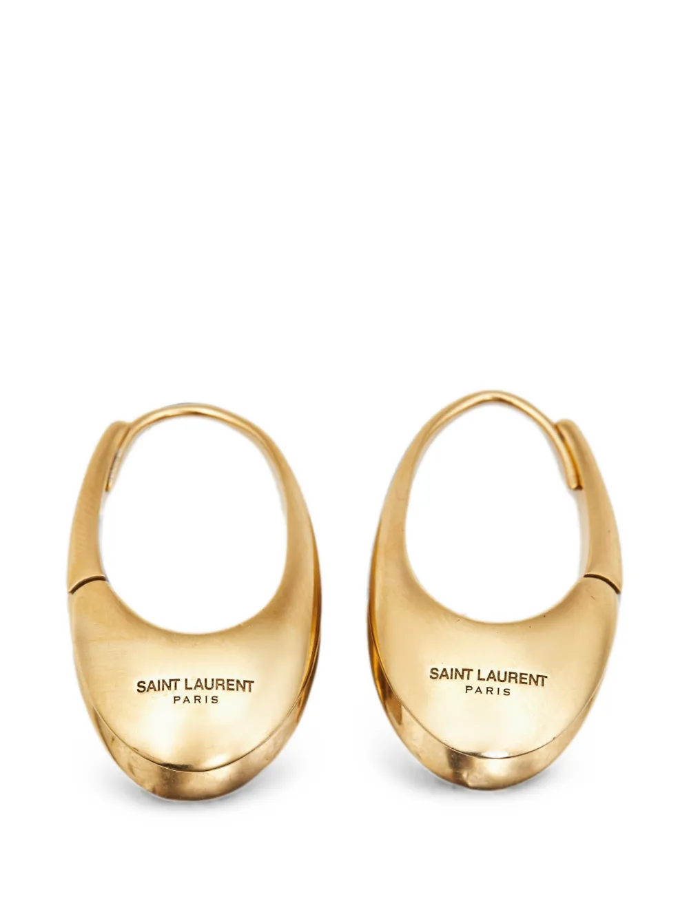 Saint Laurent Pre-Owned Arty teardrop hoop earrings - Gold