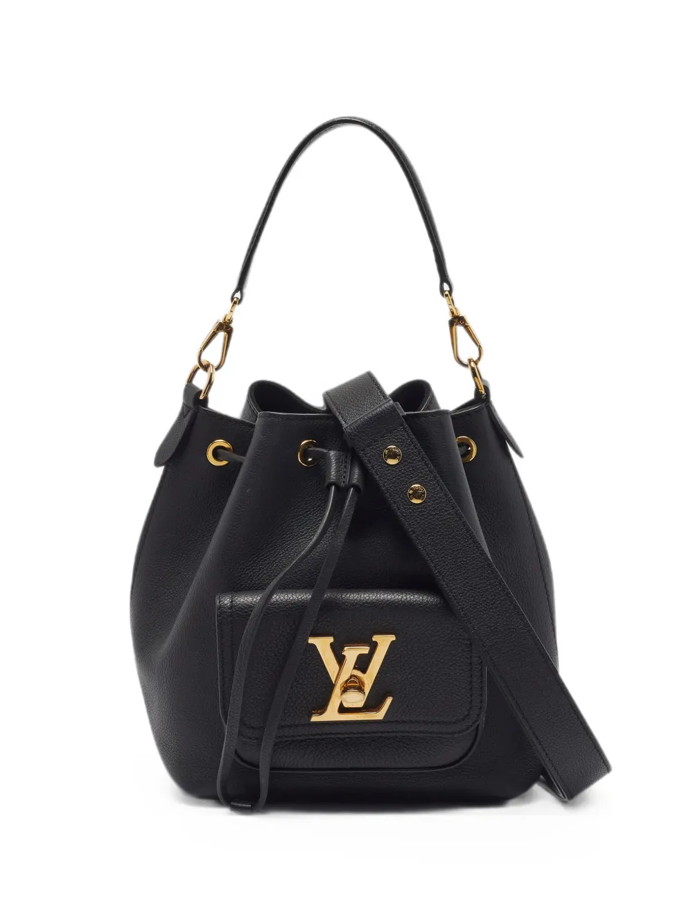 Louis Vuitton Pre-Owned Lockme drawstring bucket bag - Schwarz