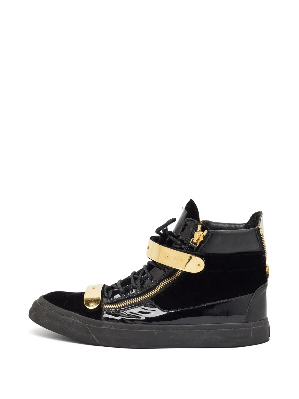 Giuseppe Zanotti Vintage Coby Sneakers mit Metallic-Riemen - Schwarz