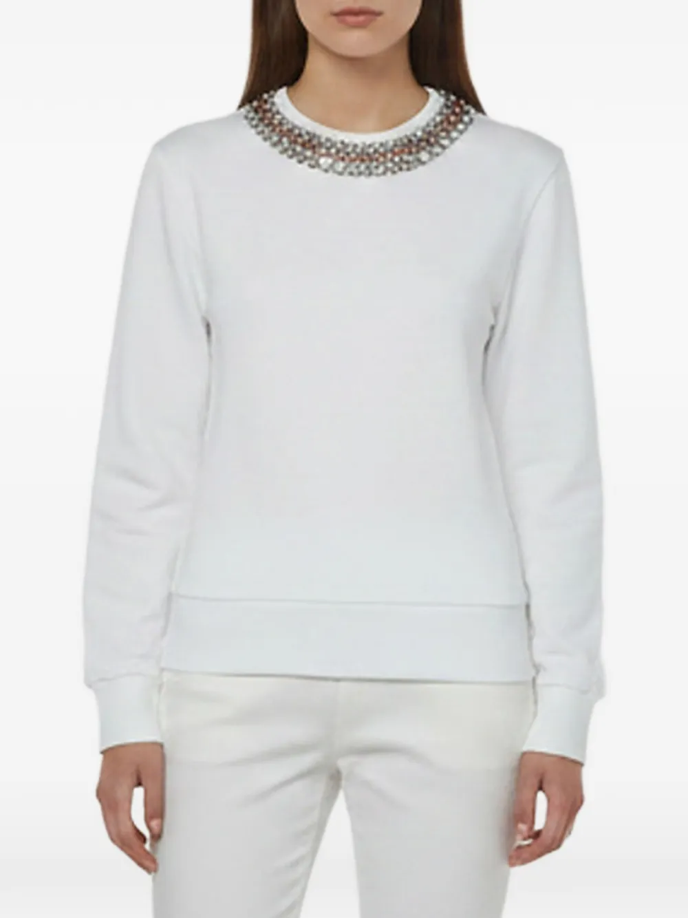 Gucci Pre-Owned jewel-embellished sweatshirt - Weiß
