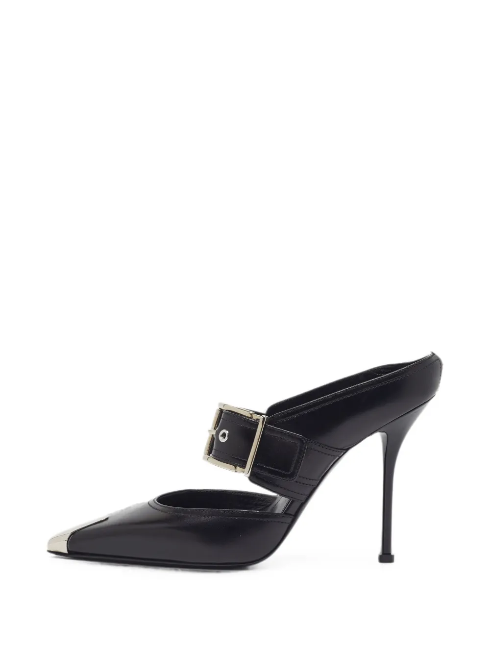 Alexander McQueen Pre-Owned Punk buckled mules - Schwarz