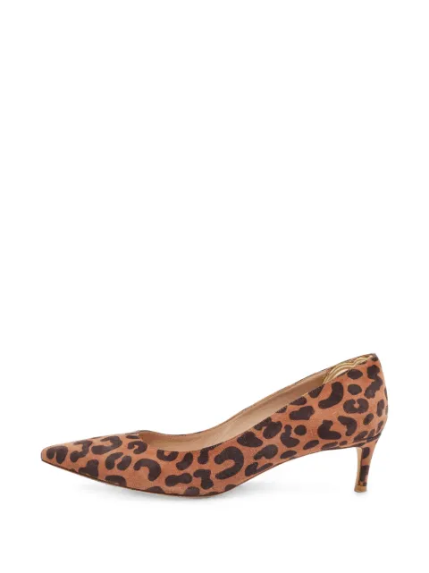 Stuart Weitzman leopard-print pointed-toe pumps