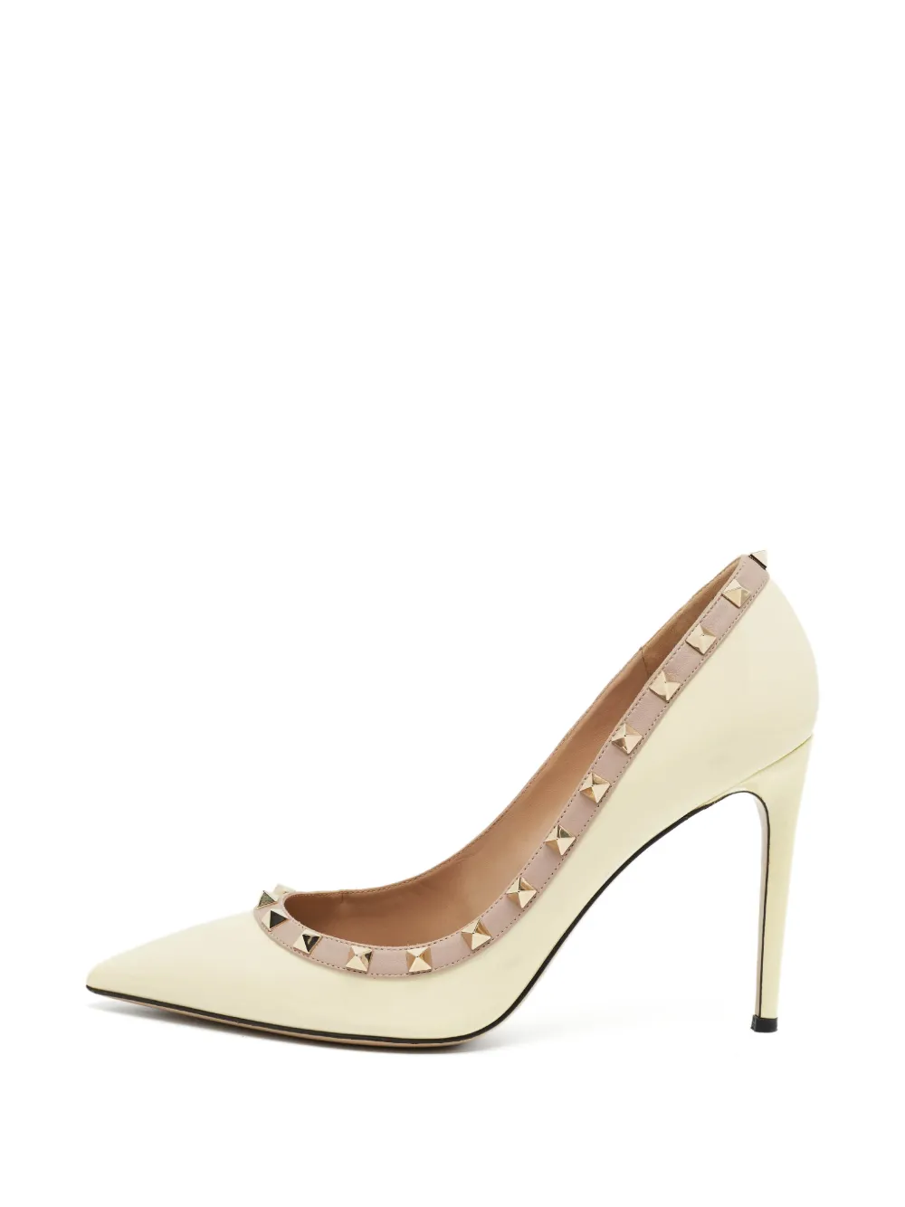 Valentino Garavani Pre-Owned Rockstud pointed-toe heeled pumps - Toni neutri
