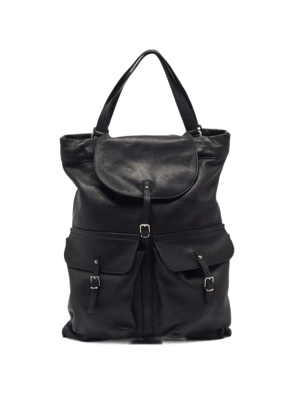 Saint Laurent Pre-Owned buckle-detail backpack - Nero