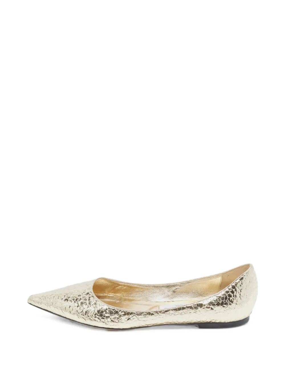 Jimmy Choo Pre-Owned Love ballet flats - Gold