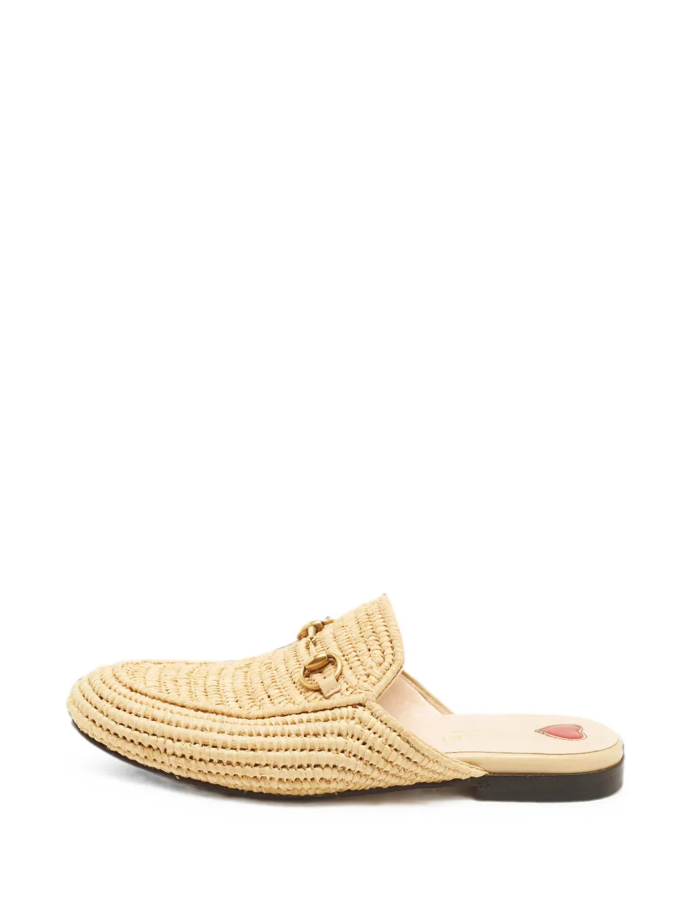 Gucci Pre-Owned Princetown Horsebit woven mules - Nude