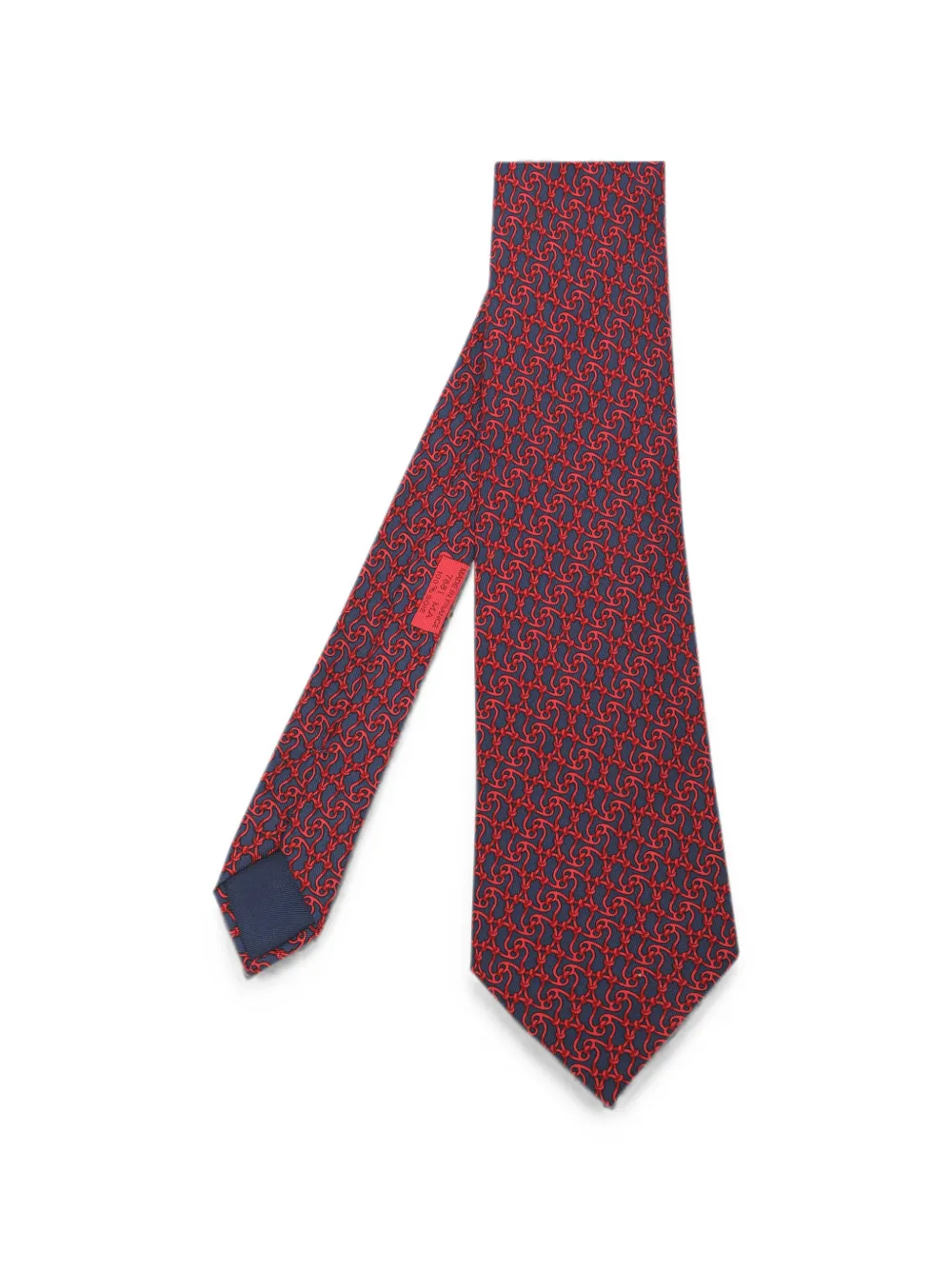 Hermès Pre-Owned patterned silk tie - Blau
