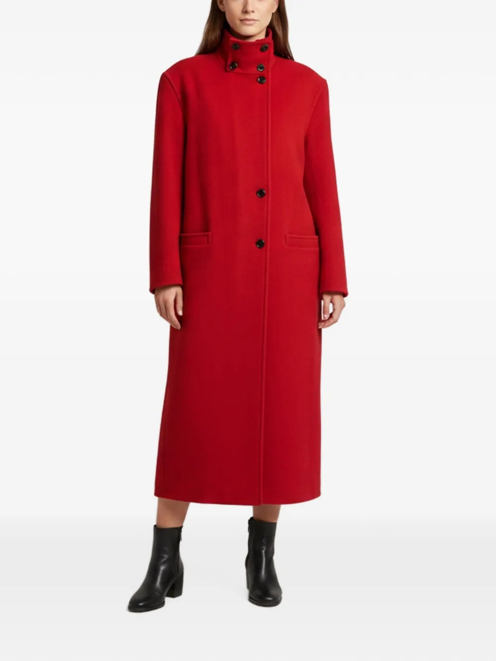 Magda Butrym button-front long coat - Rot