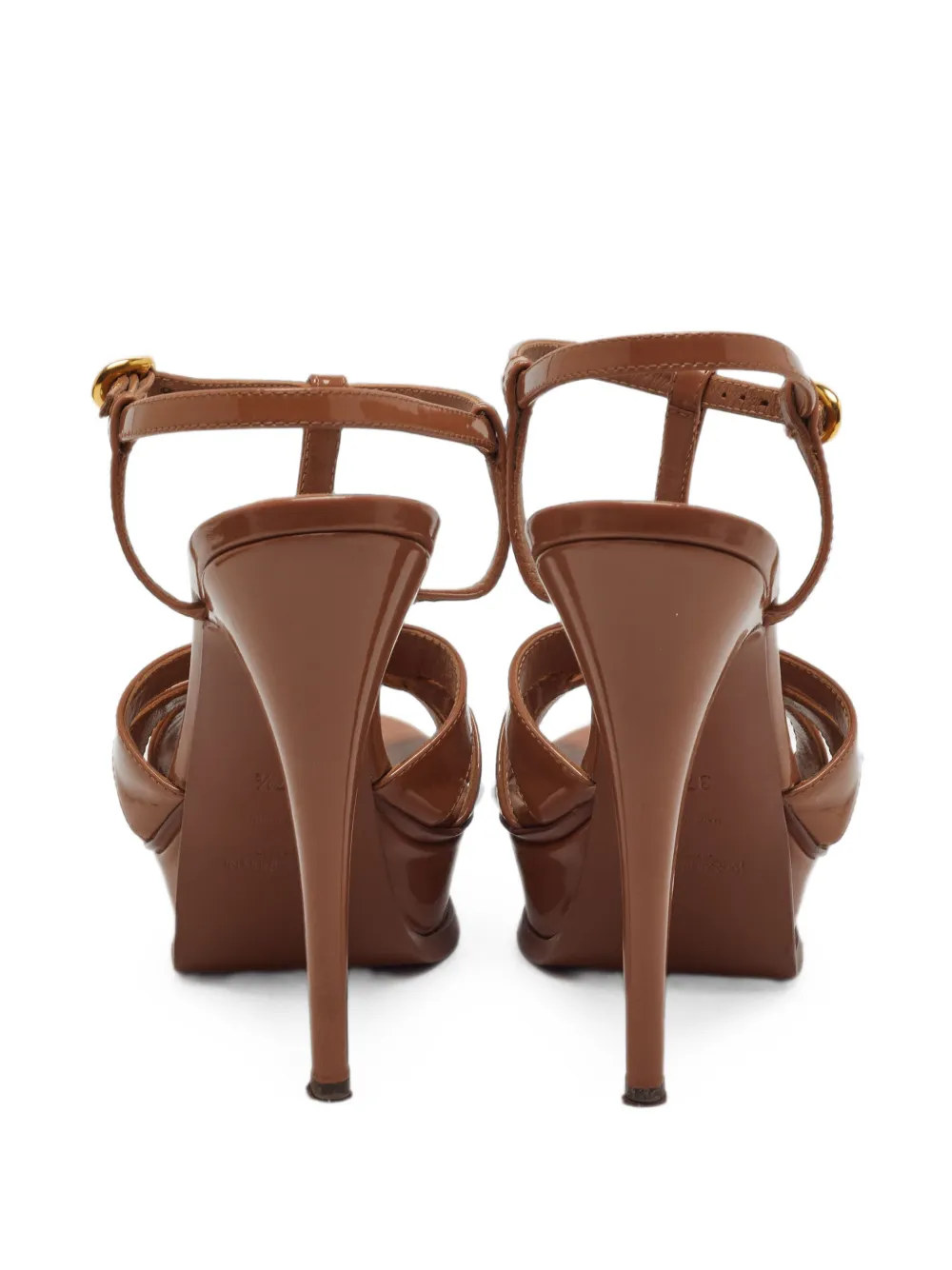 Saint Laurent Pre-Owned Tribute chain-link sandals - Braun