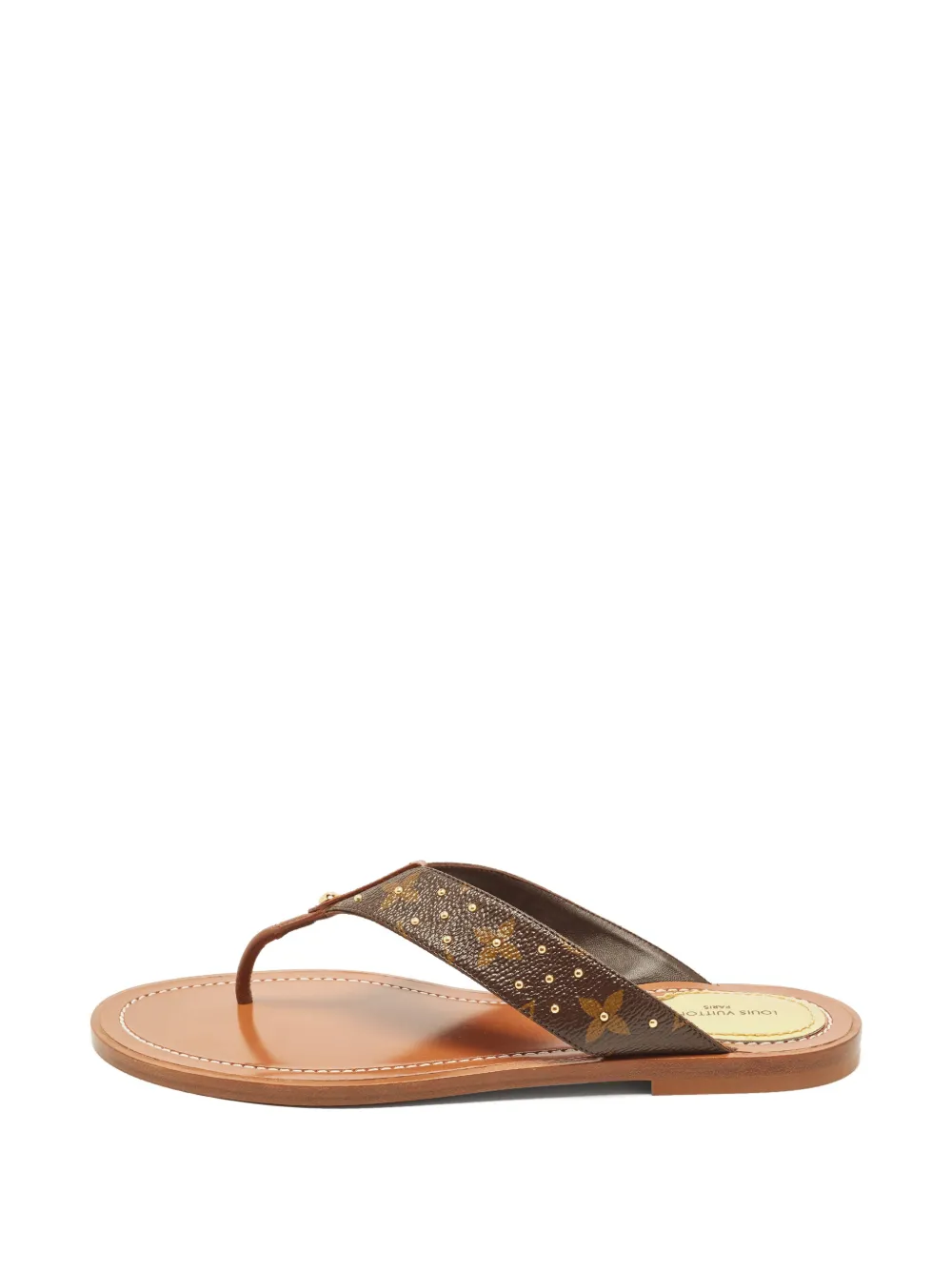 Louis Vuitton Pre-Owned Sunny Zehensteg-Sandalen mit Nieten - Braun