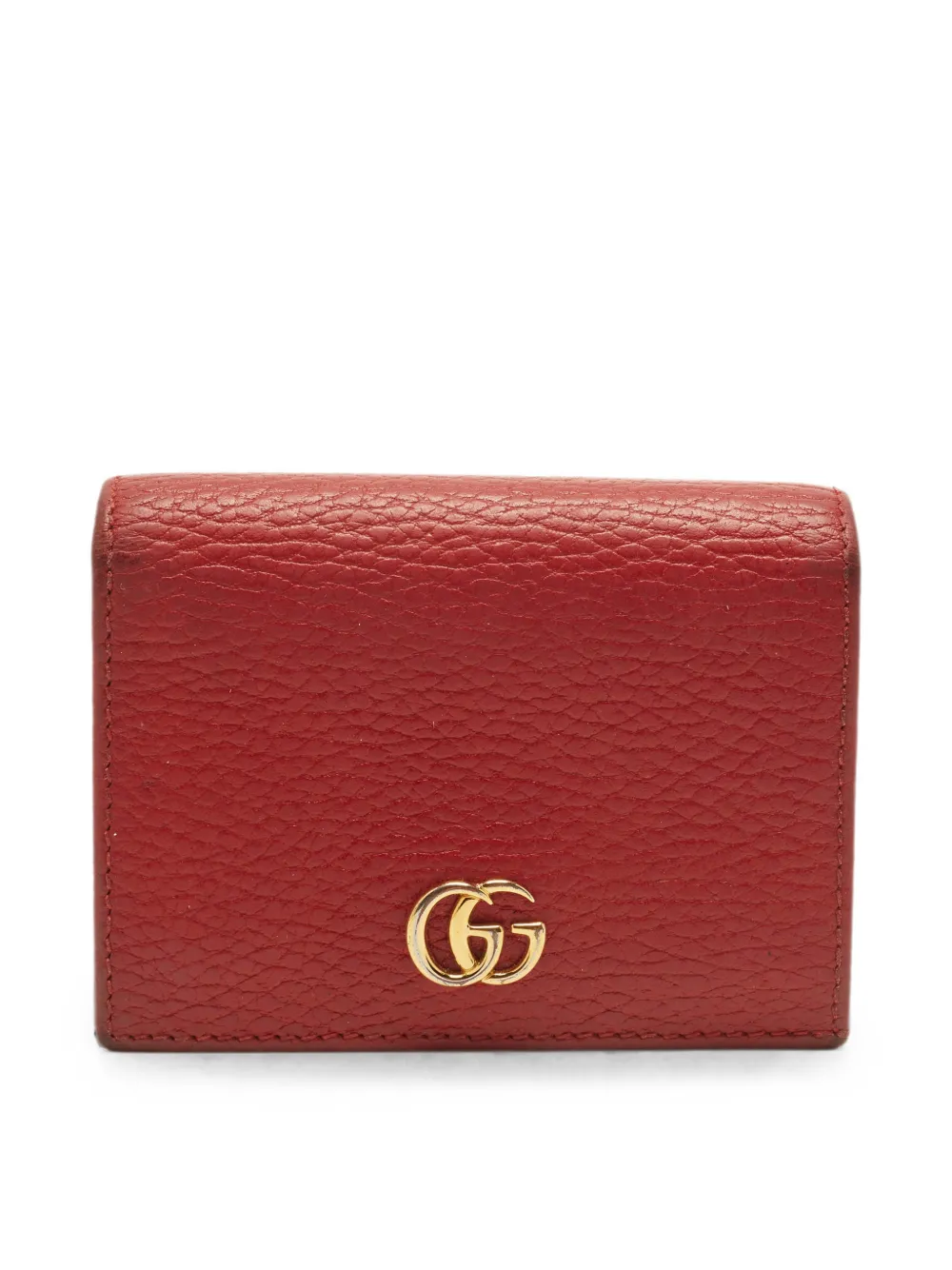 Gucci Pre-Owned GG Marmont flap card case - Rosso