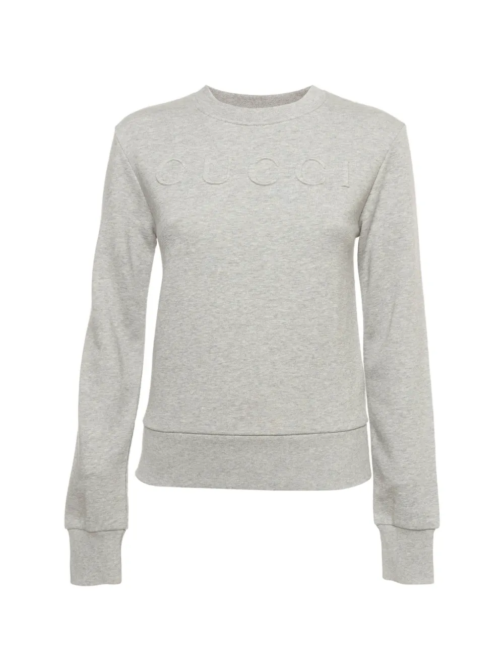 Gucci Pre-Owned embossed logo sweatshirt - Grigio