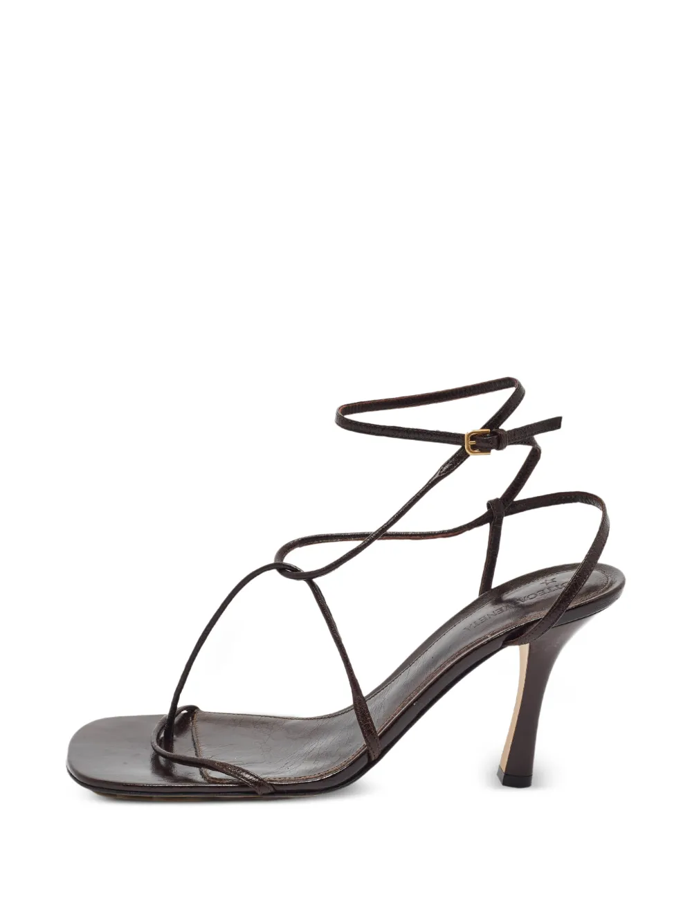 Bottega Veneta Pre-Owned Stretch ankle strap sandals - Marrone