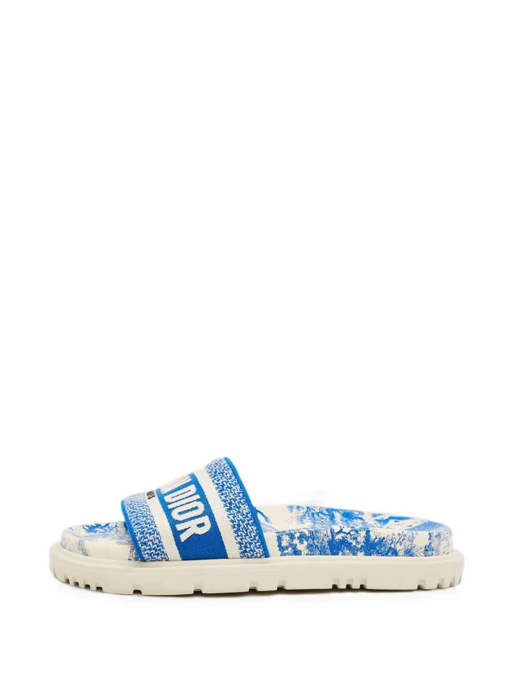 Christian Dior Pre-Owned Toile de Jouy embroidered sandals - Blau