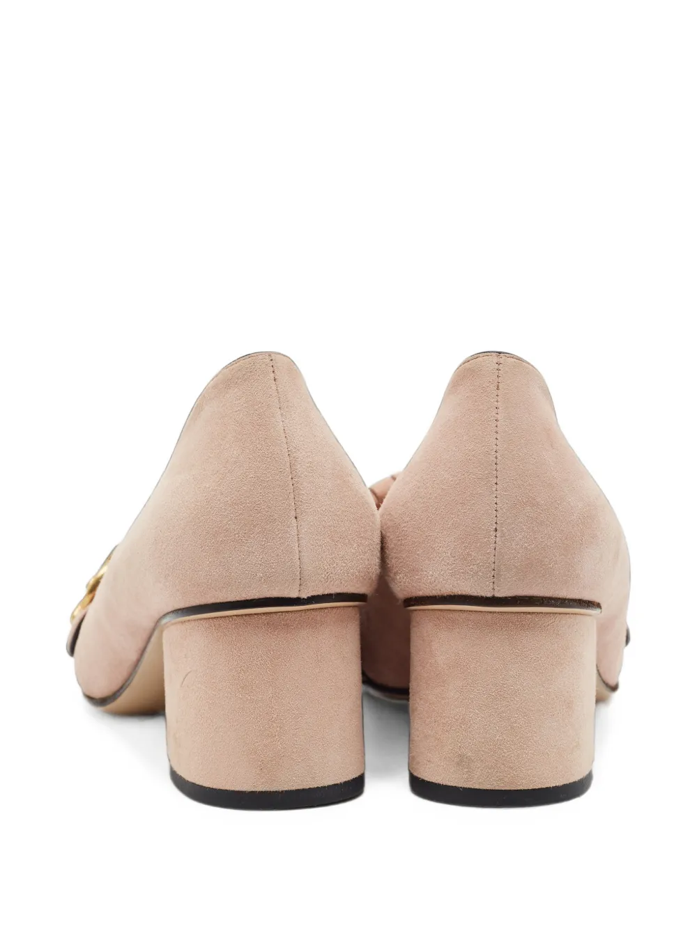 Gucci Pre-Owned GG Marmont fringe loafer pumps - Rosa