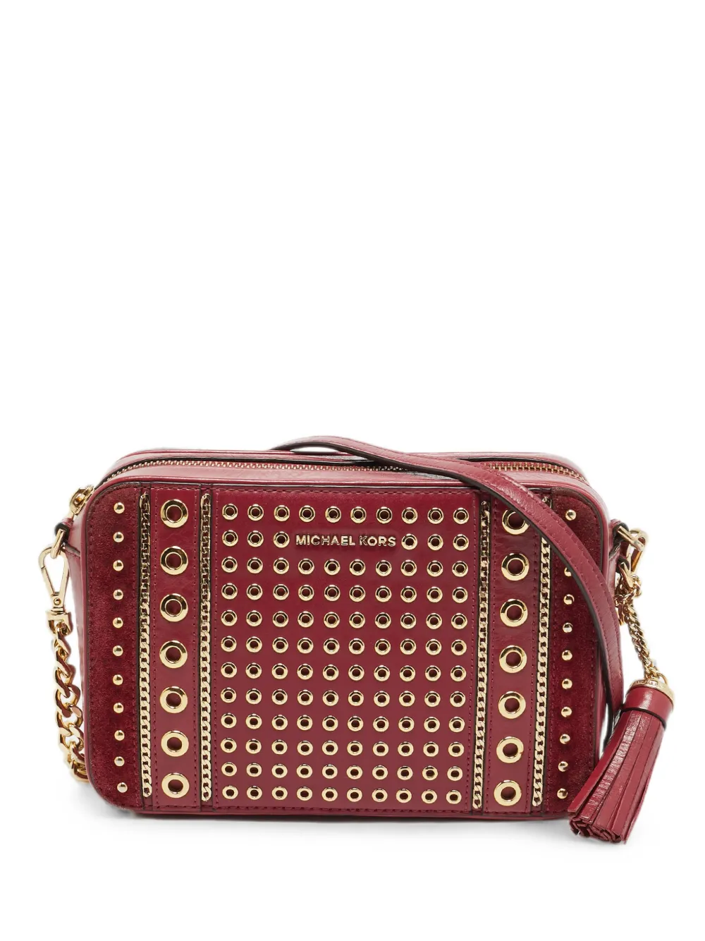 Michael Michael Kors Jet Set grommet camera bag - Rot