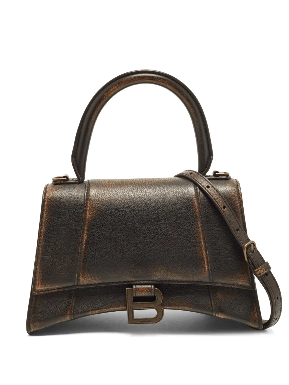 Balenciaga Pre-Owned small Hourglass top handle tote bag - Marrone