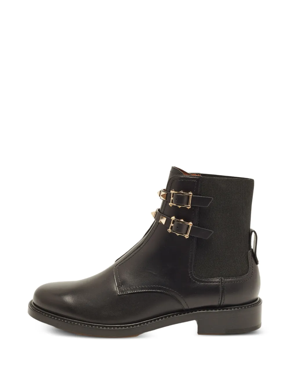 Valentino Garavani Pre-Owned Rockstud buckle ankle boots - Nero