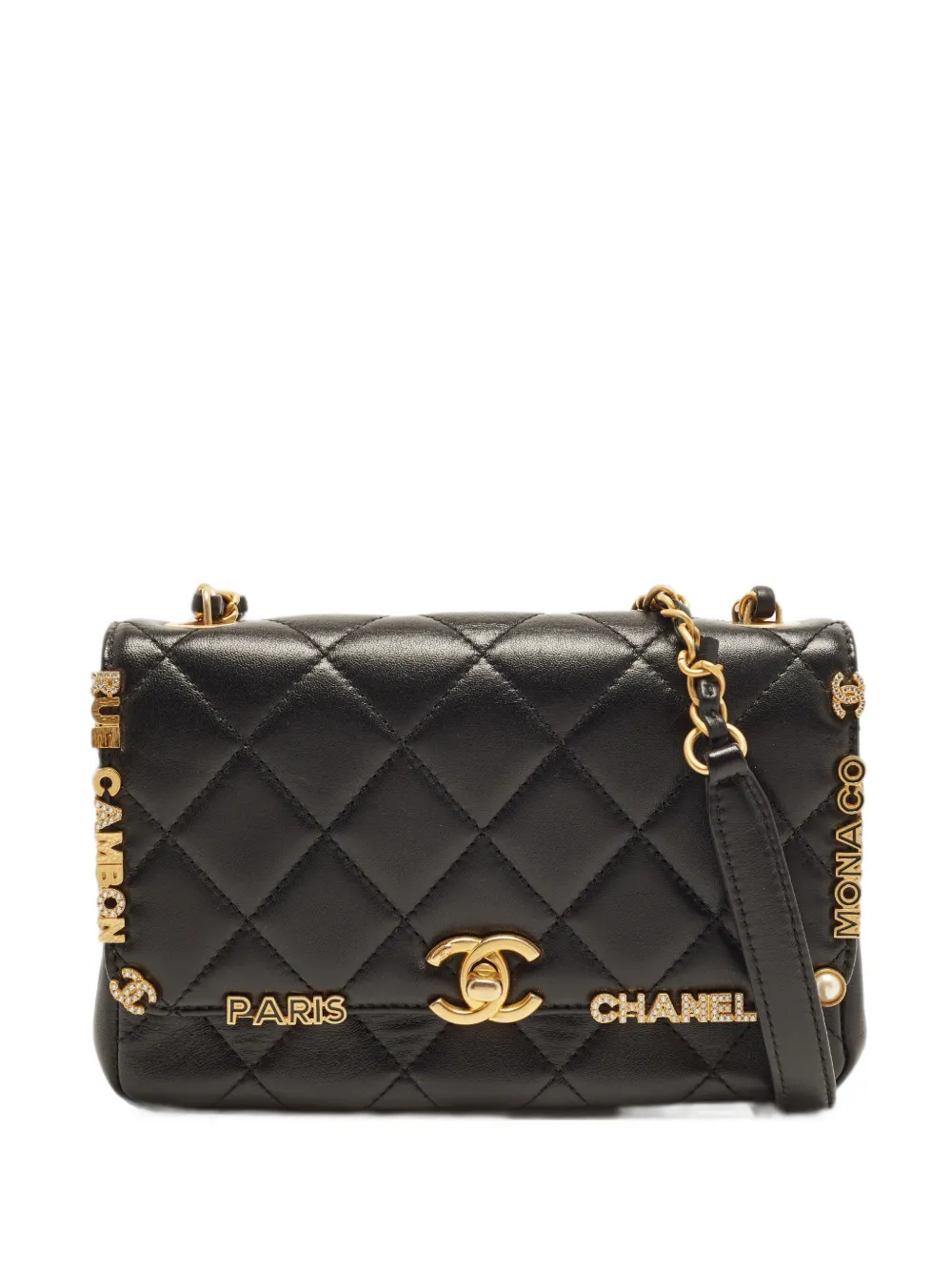 CHANEL Pre-Owned mini Paris Monaco quilted flap shoulder bag - Nero