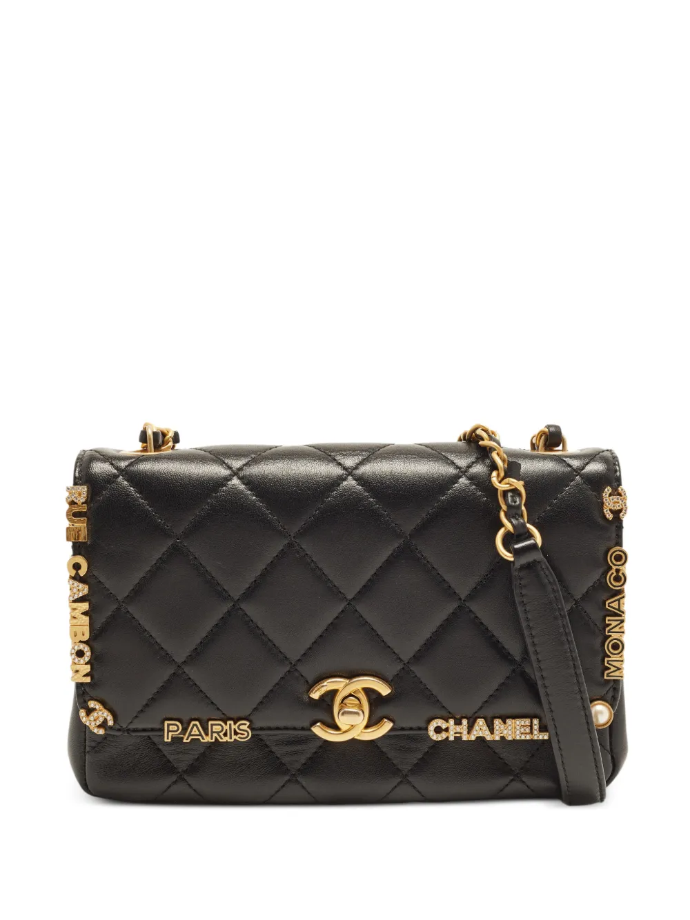 CHANEL Pre-Owned mini Paris Monaco quilted flap shoulder bag - Nero
