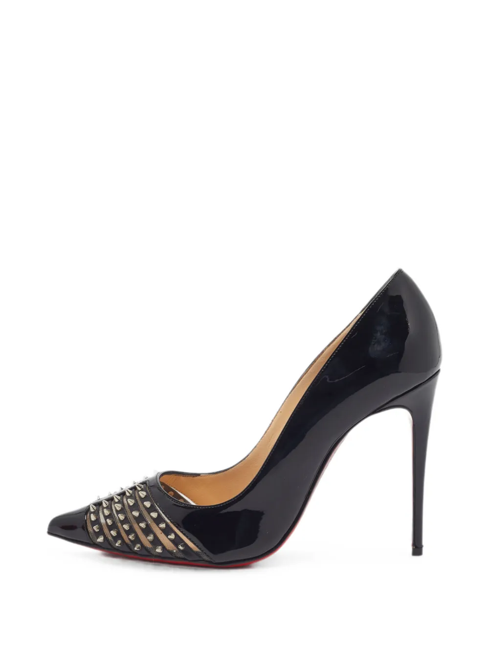 Christian Louboutin Pre-Owned Bareta studded mesh pumps - Schwarz