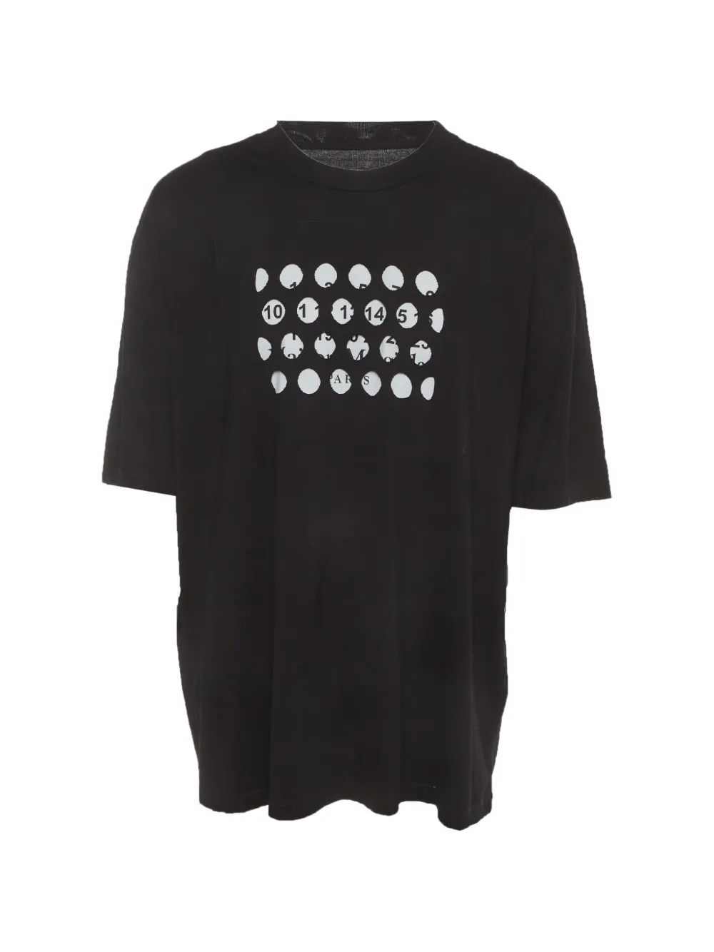 Maison Martin Margiela Pre-Owned punched-hole oversized T-shirt - Nero