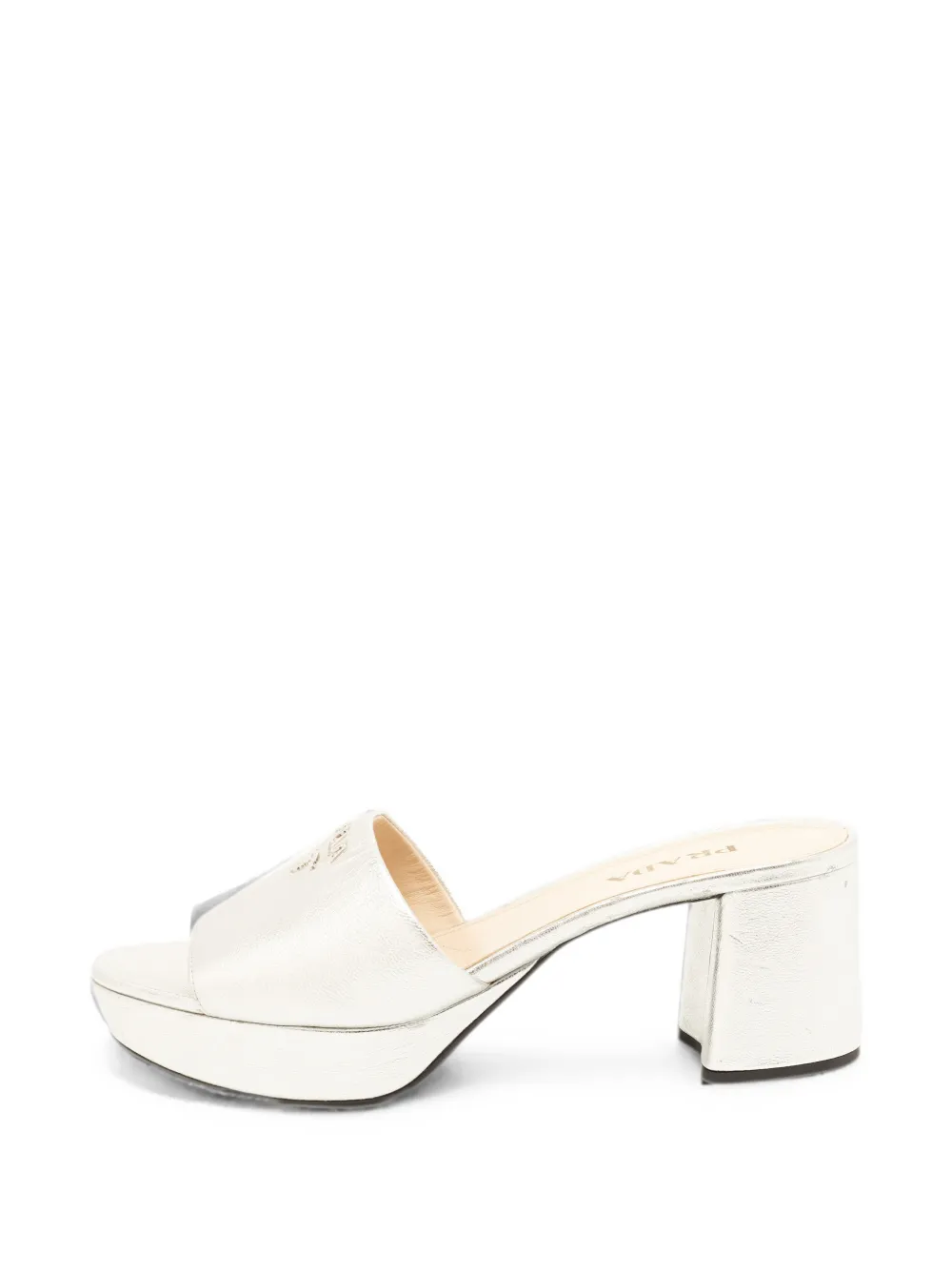 Prada Pre-Owned platform sandals - Silber