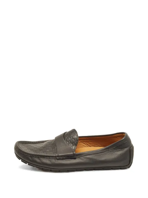 Gucci Pre-Owned Microguccissima driver loafers