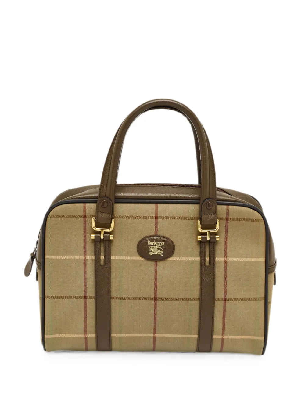 Burberry Pre-Owned check-pattern tote bag - Nude